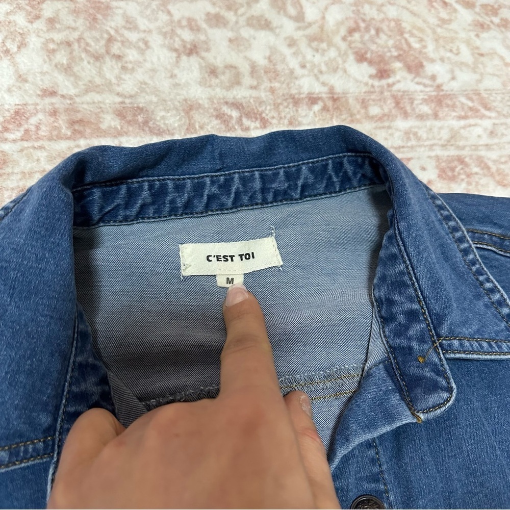 Y2K Long Denim Top by C’est Toi - Picture 4 of 10